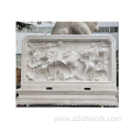 Customized white jade lotus relief